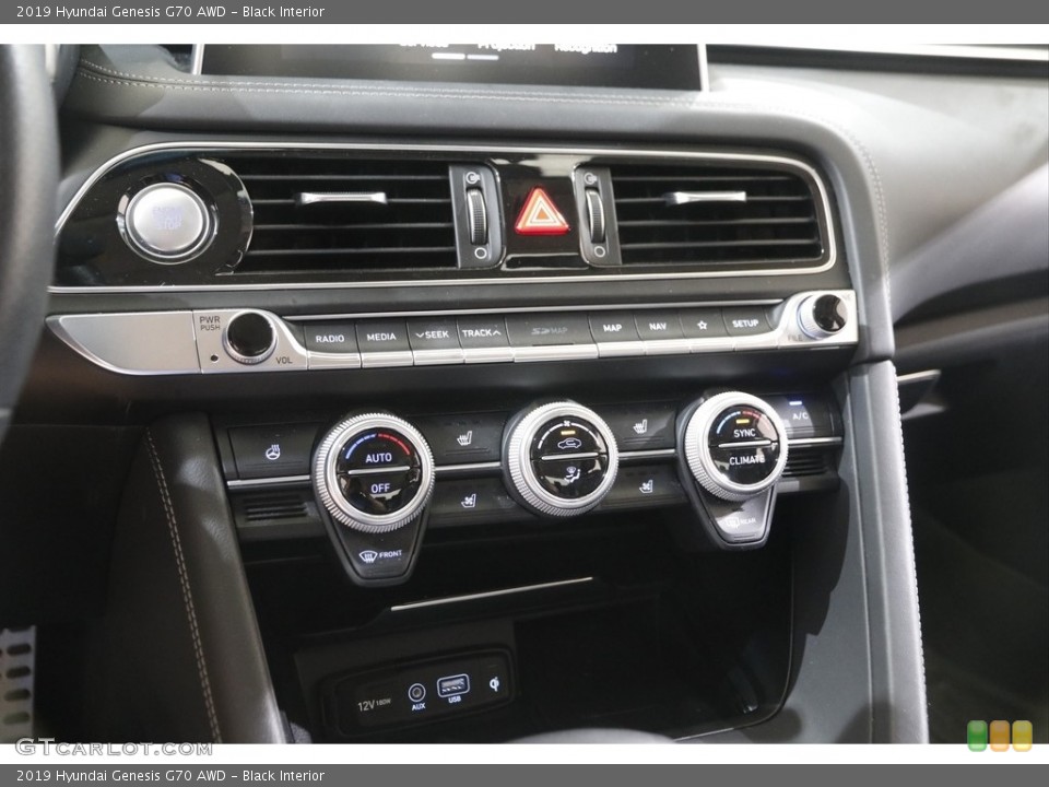 Black Interior Controls for the 2019 Hyundai Genesis G70 AWD #142053749