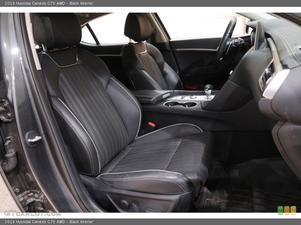 Black Interior Front Seat for the 2019 Hyundai Genesis G70 AWD #142053803