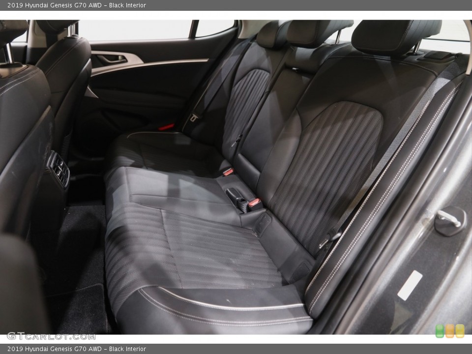 Black Interior Rear Seat for the 2019 Hyundai Genesis G70 AWD #142053848