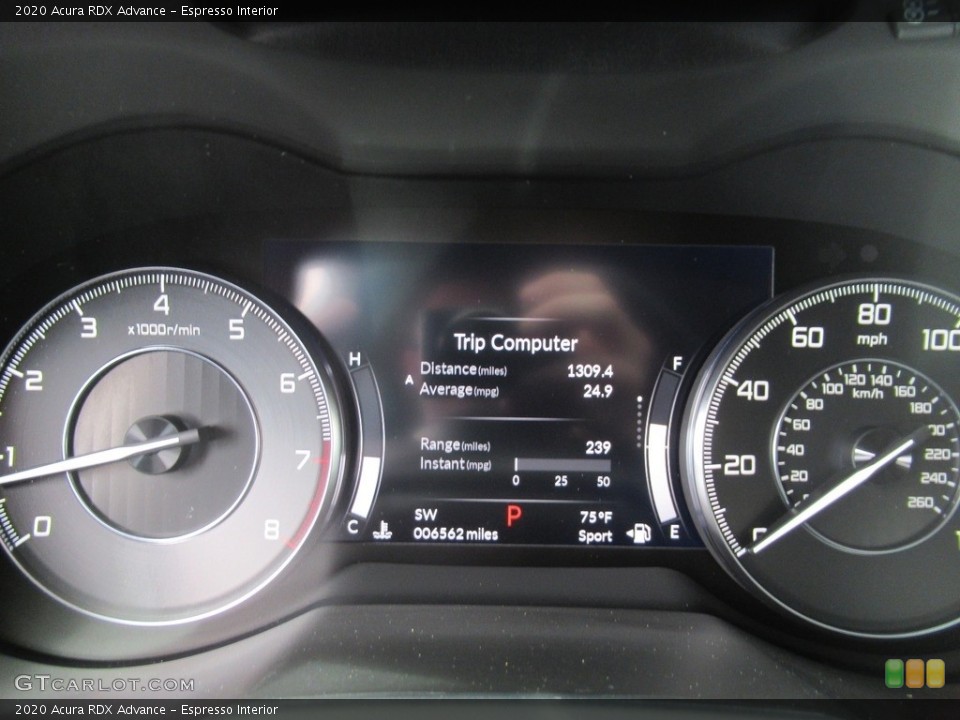 Espresso Interior Gauges for the 2020 Acura RDX Advance #142057403