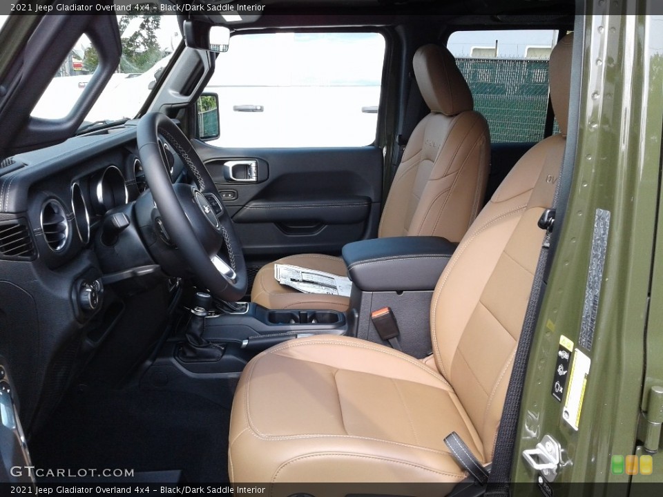 Black/Dark Saddle Interior Photo for the 2021 Jeep Gladiator Overland 4x4 #142061373