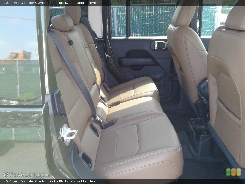 Black/Dark Saddle Interior Rear Seat for the 2021 Jeep Gladiator Overland 4x4 #142061463