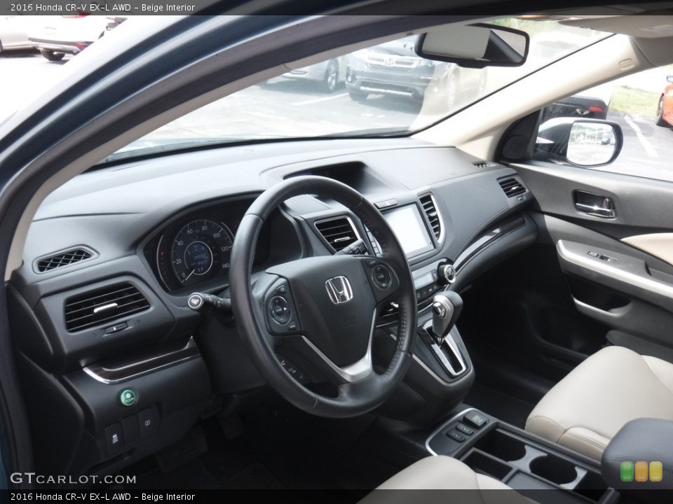 Beige Interior Dashboard for the 2016 Honda CR-V EX-L AWD #142065601