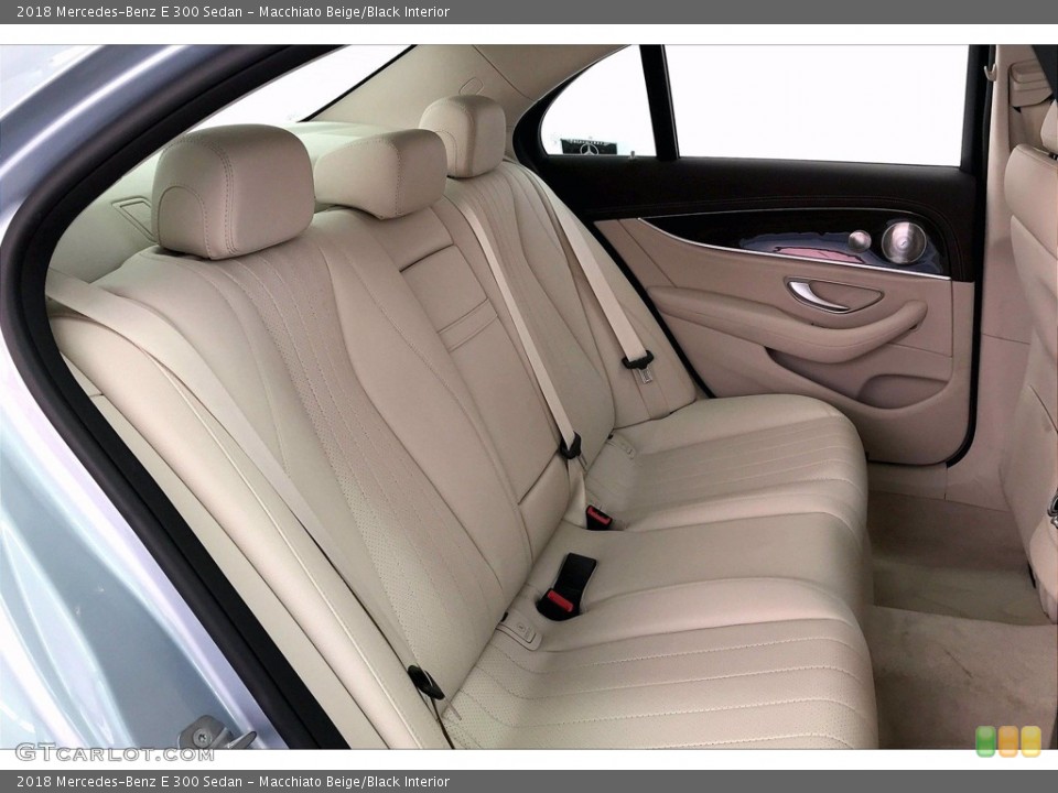 Macchiato Beige/Black Interior Rear Seat for the 2018 Mercedes-Benz E 300 Sedan #142066627