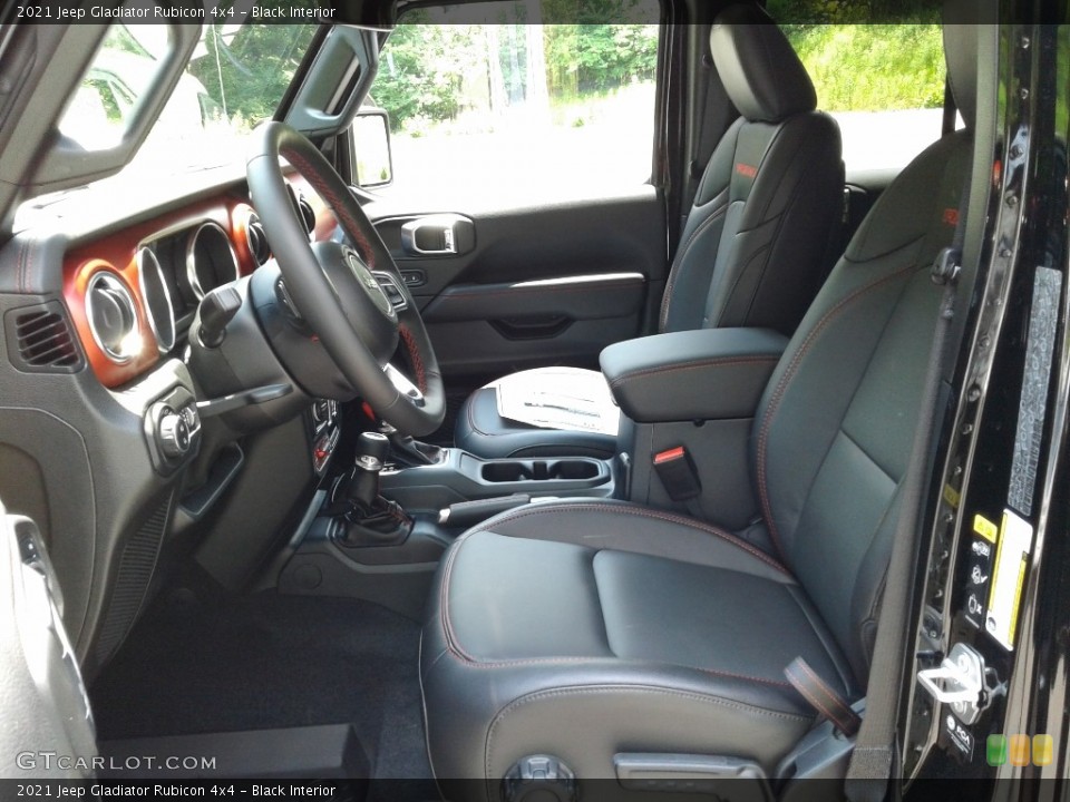 Black Interior Front Seat for the 2021 Jeep Gladiator Rubicon 4x4 #142071212