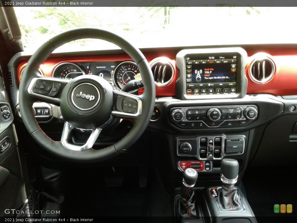 Black Interior Dashboard for the 2021 Jeep Gladiator Rubicon 4x4 #142071413