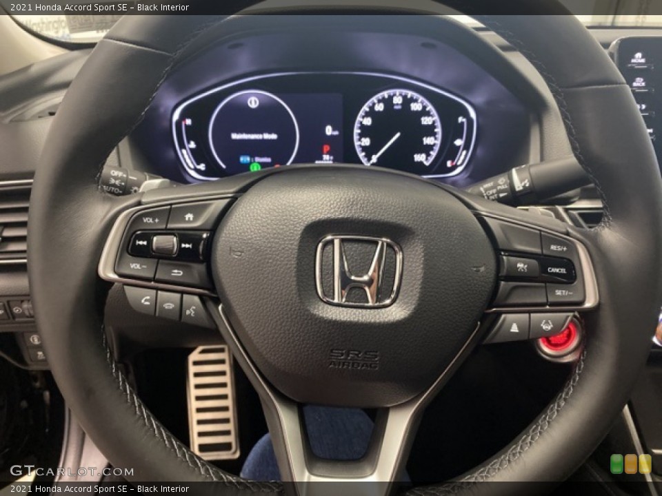 Black Interior Steering Wheel for the 2021 Honda Accord Sport SE #142071518
