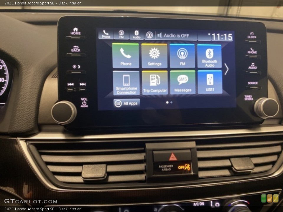 Black Interior Controls for the 2021 Honda Accord Sport SE #142071587