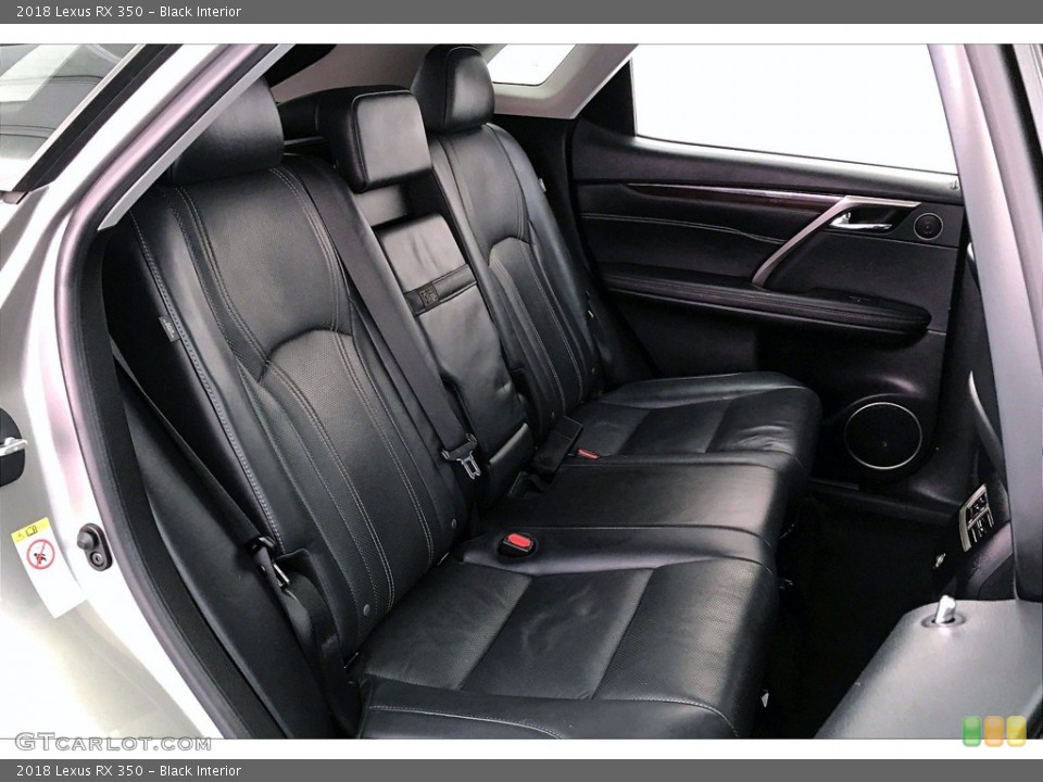 Black Interior Rear Seat for the 2018 Lexus RX 350 #142075151