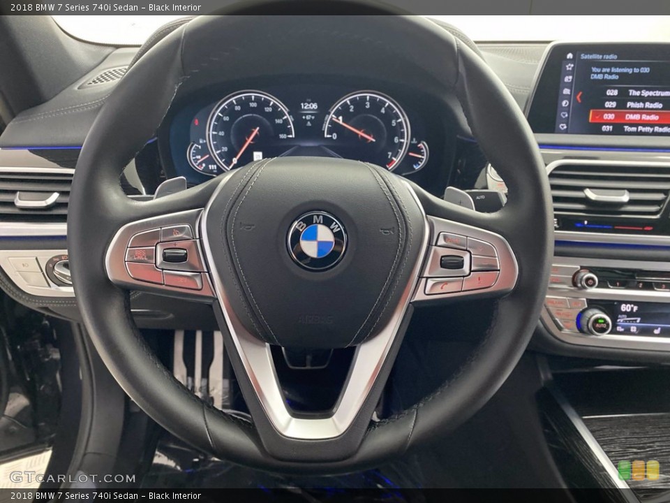 Black Interior Steering Wheel for the 2018 BMW 7 Series 740i Sedan #142075625