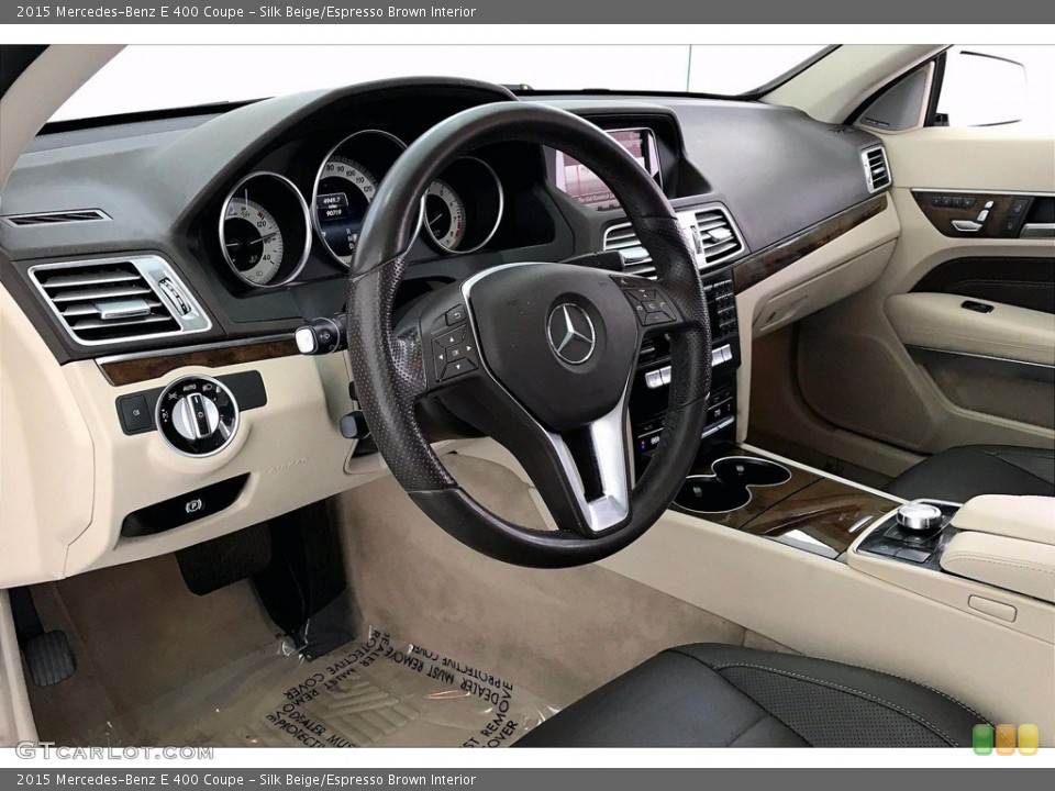 Silk Beige/Espresso Brown 2015 Mercedes-Benz E Interiors