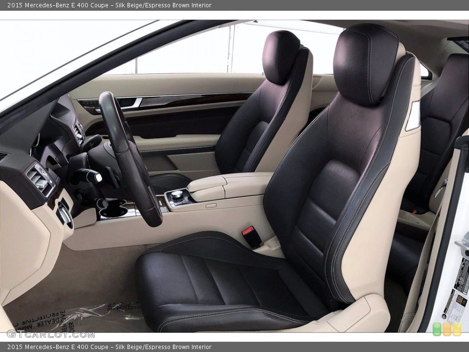Silk Beige/Espresso Brown Interior Front Seat for the 2015 Mercedes-Benz E 400 Coupe #142075907