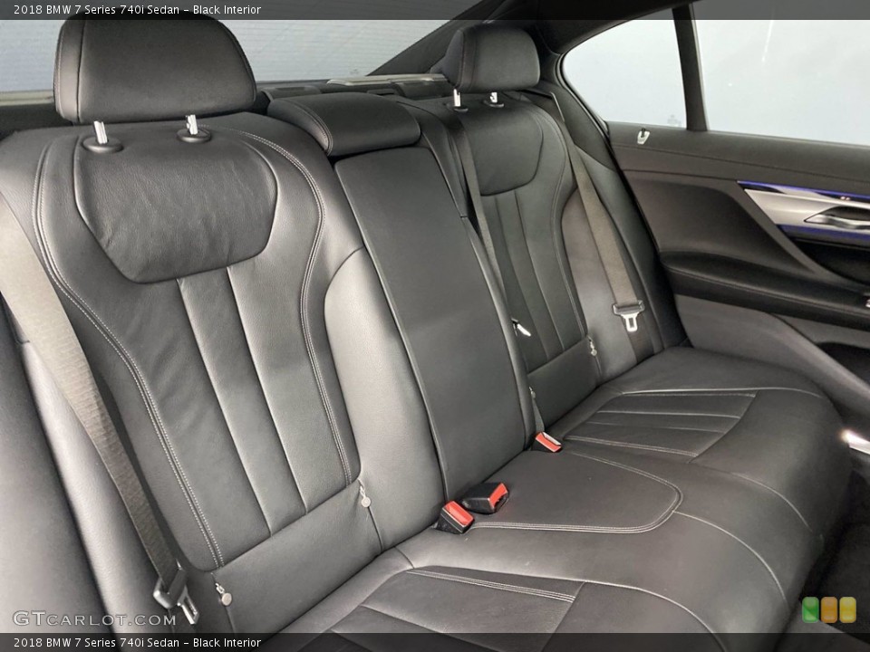 Black Interior Rear Seat for the 2018 BMW 7 Series 740i Sedan #142075913