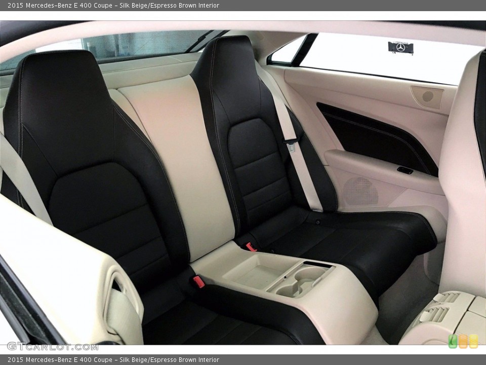 Silk Beige/Espresso Brown Interior Rear Seat for the 2015 Mercedes-Benz E 400 Coupe #142075922