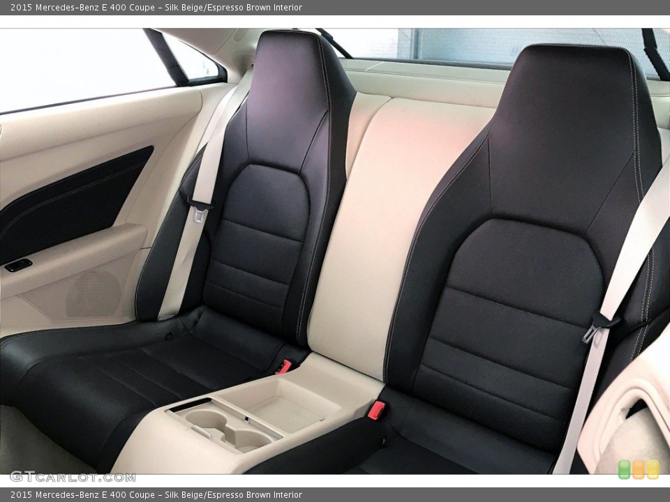 Silk Beige/Espresso Brown Interior Rear Seat for the 2015 Mercedes-Benz E 400 Coupe #142075934