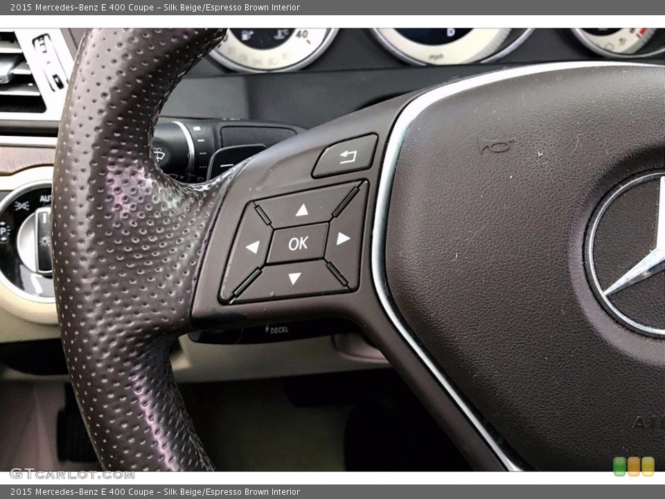 Silk Beige/Espresso Brown Interior Controls for the 2015 Mercedes-Benz E 400 Coupe #142075946