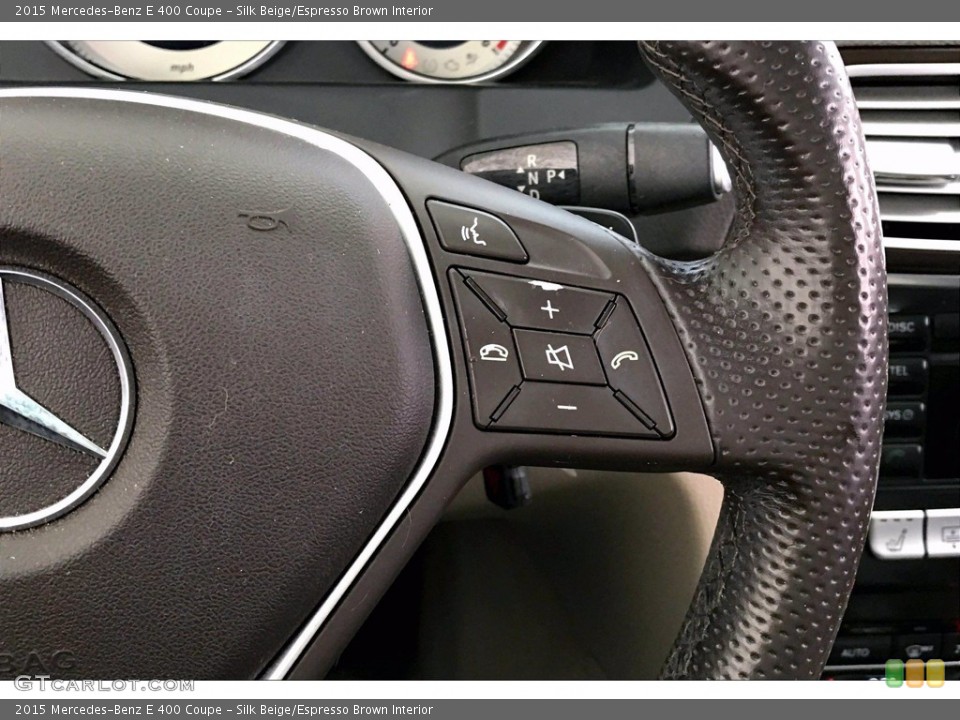 Silk Beige/Espresso Brown Interior Controls for the 2015 Mercedes-Benz E 400 Coupe #142075958