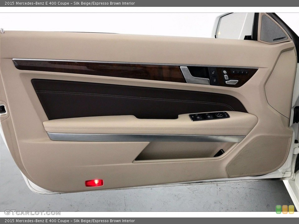 Silk Beige/Espresso Brown Interior Door Panel for the 2015 Mercedes-Benz E 400 Coupe #142076006