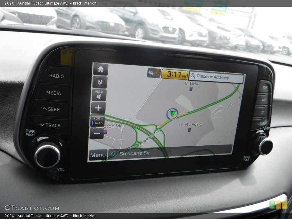 Black Interior Navigation for the 2020 Hyundai Tucson Ultimate AWD #142080555