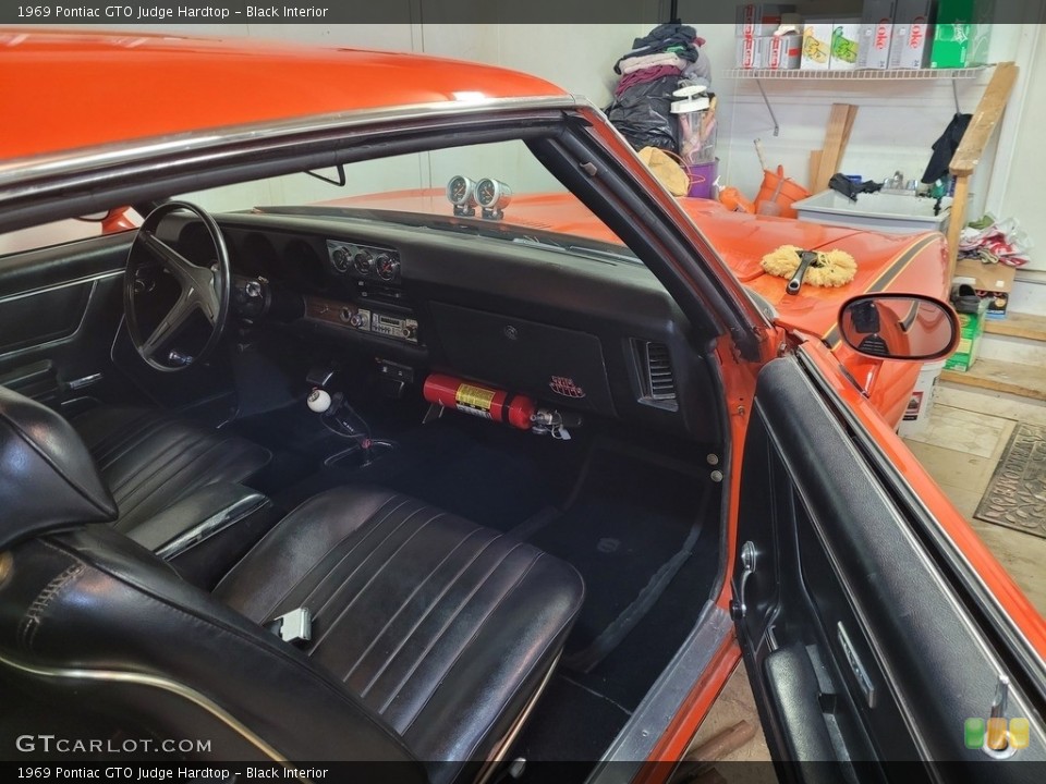 Black Interior Front Seat for the 1969 Pontiac GTO Judge Hardtop #142084452