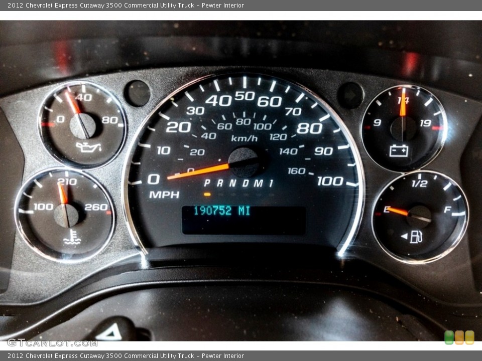 Pewter Interior Gauges for the 2012 Chevrolet Express Cutaway 3500 Commercial Utility Truck #142090743