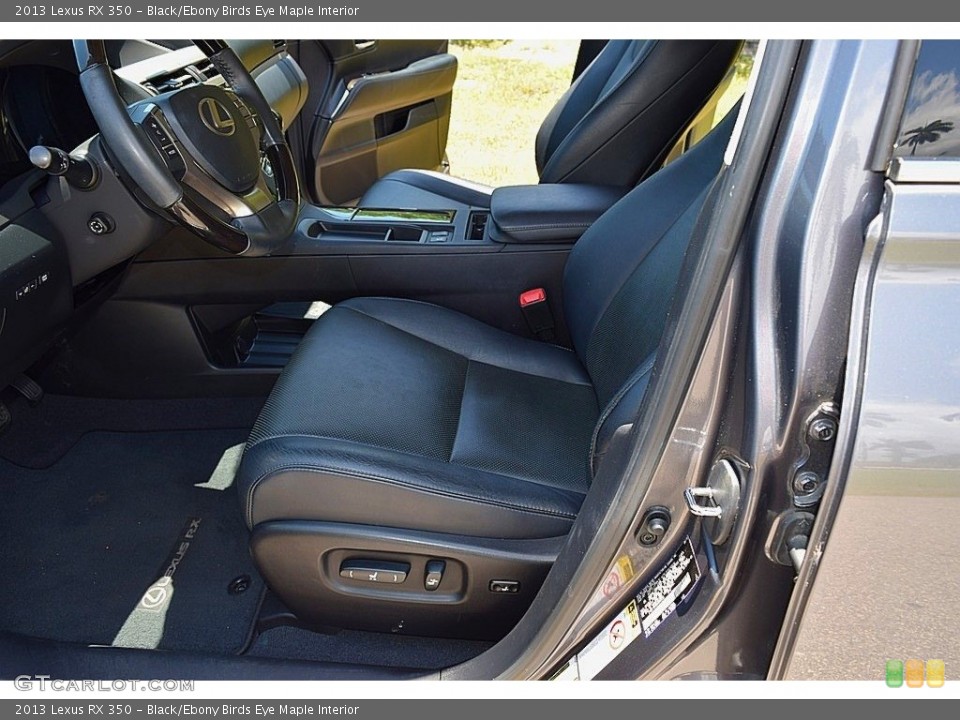 Black/Ebony Birds Eye Maple Interior Front Seat for the 2013 Lexus RX 350 #142094287