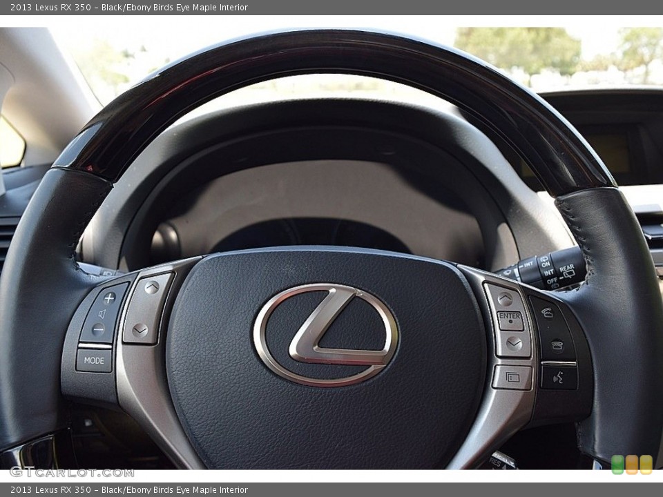 Black/Ebony Birds Eye Maple Interior Steering Wheel for the 2013 Lexus RX 350 #142094663
