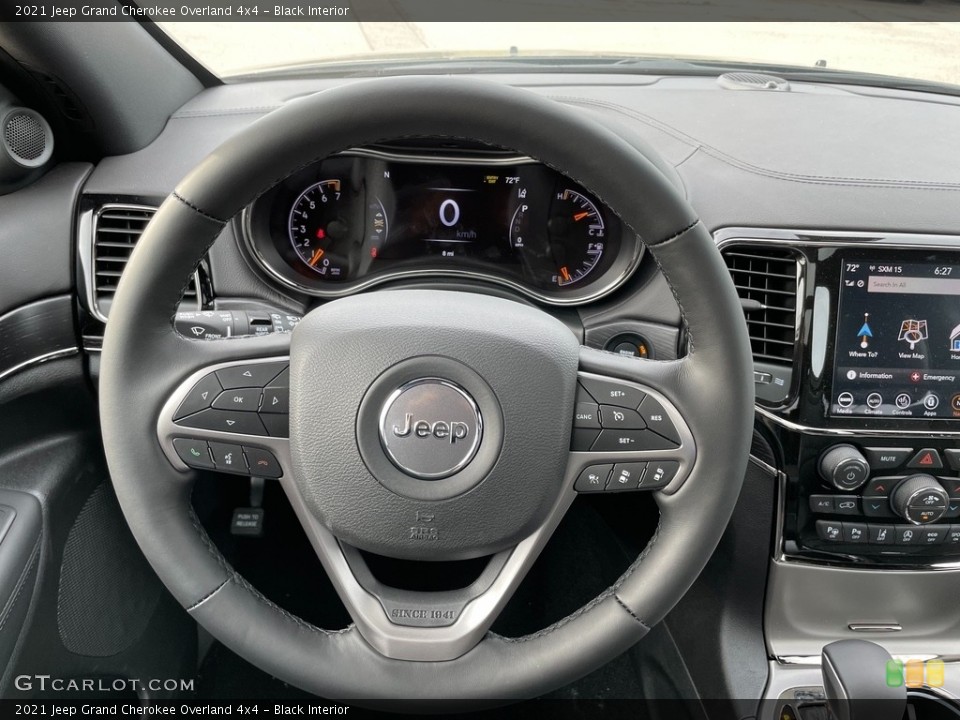 Black Interior Steering Wheel for the 2021 Jeep Grand Cherokee Overland 4x4 #142094954