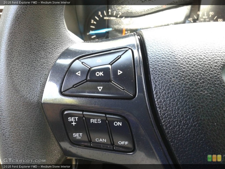 Medium Stone Interior Steering Wheel for the 2018 Ford Explorer FWD #142095389