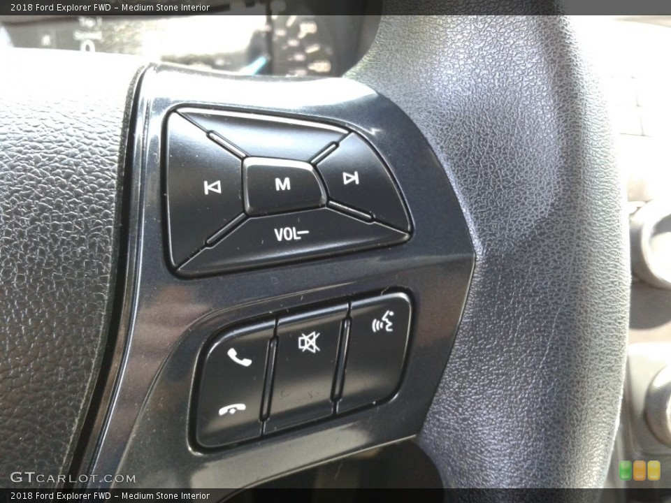 Medium Stone Interior Steering Wheel for the 2018 Ford Explorer FWD #142095413