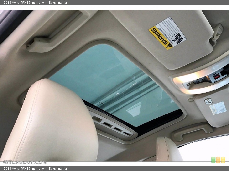 Beige Interior Sunroof for the 2018 Volvo S60 T5 Inscription #142096202