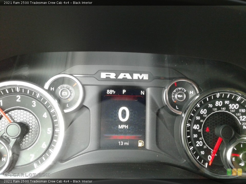 Black Interior Gauges for the 2021 Ram 2500 Tradesman Crew Cab 4x4 #142099700