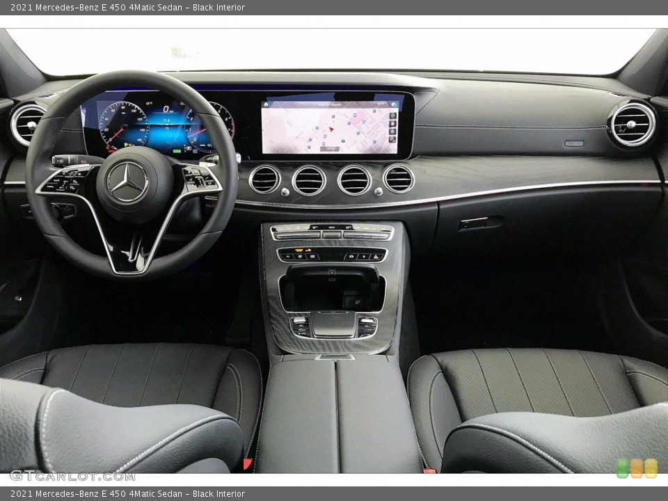 Black Interior Dashboard for the 2021 Mercedes-Benz E 450 4Matic Sedan #142101830