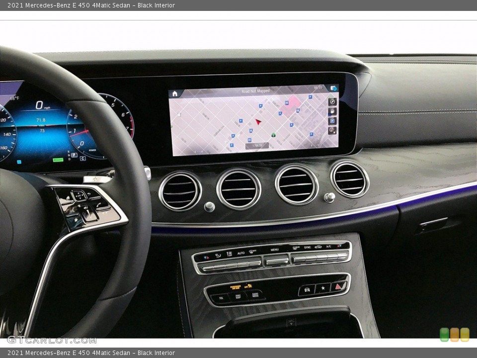 Black Interior Navigation for the 2021 Mercedes-Benz E 450 4Matic Sedan #142101851