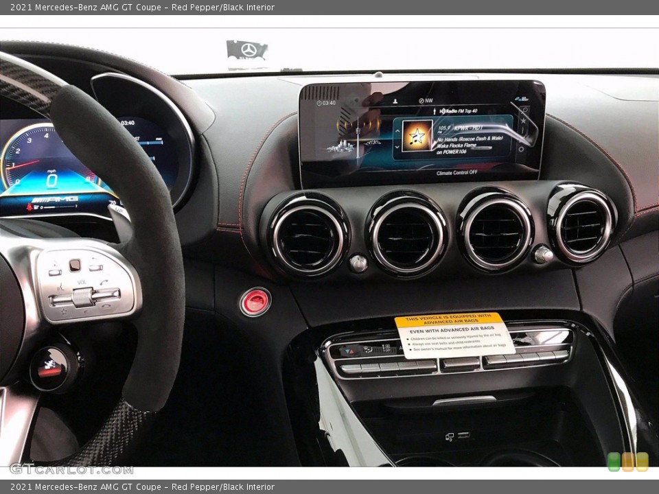 Red Pepper/Black Interior Controls for the 2021 Mercedes-Benz AMG GT Coupe #142102370