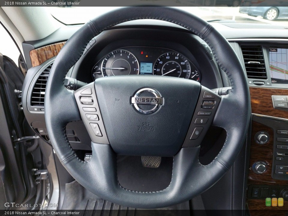 Charcoal Interior Steering Wheel for the 2018 Nissan Armada SL #142103795