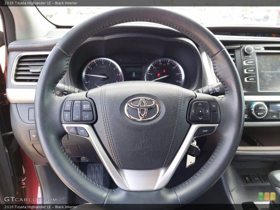 Black Interior Steering Wheel for the 2016 Toyota Highlander LE #142104110