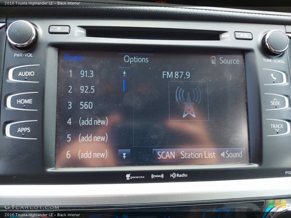 Black Interior Audio System for the 2016 Toyota Highlander LE #142104125