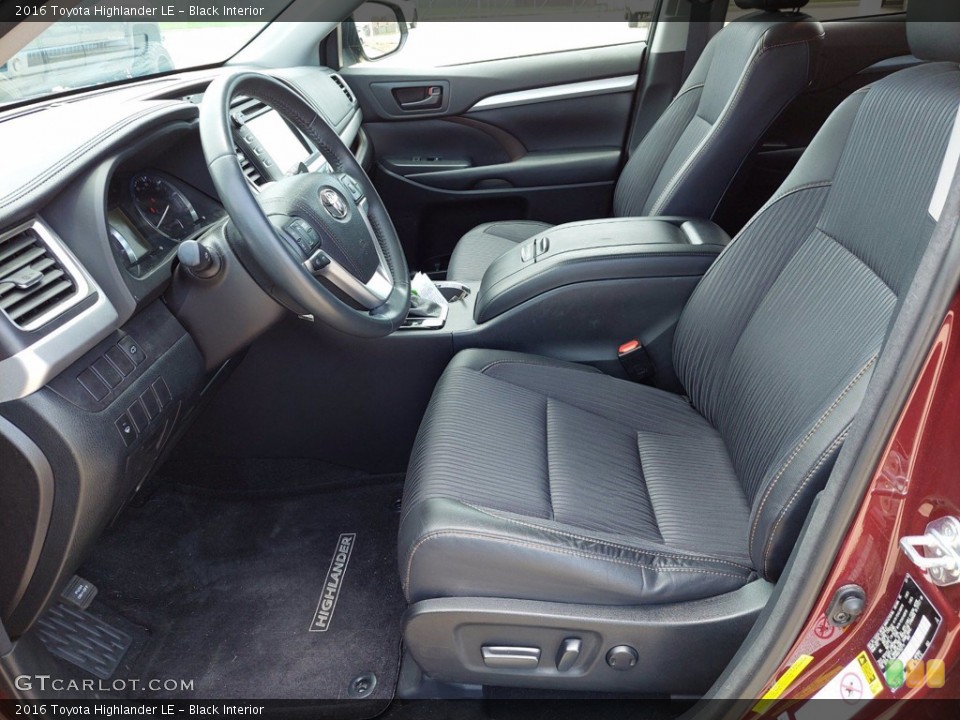 Black Interior Front Seat for the 2016 Toyota Highlander LE #142104134