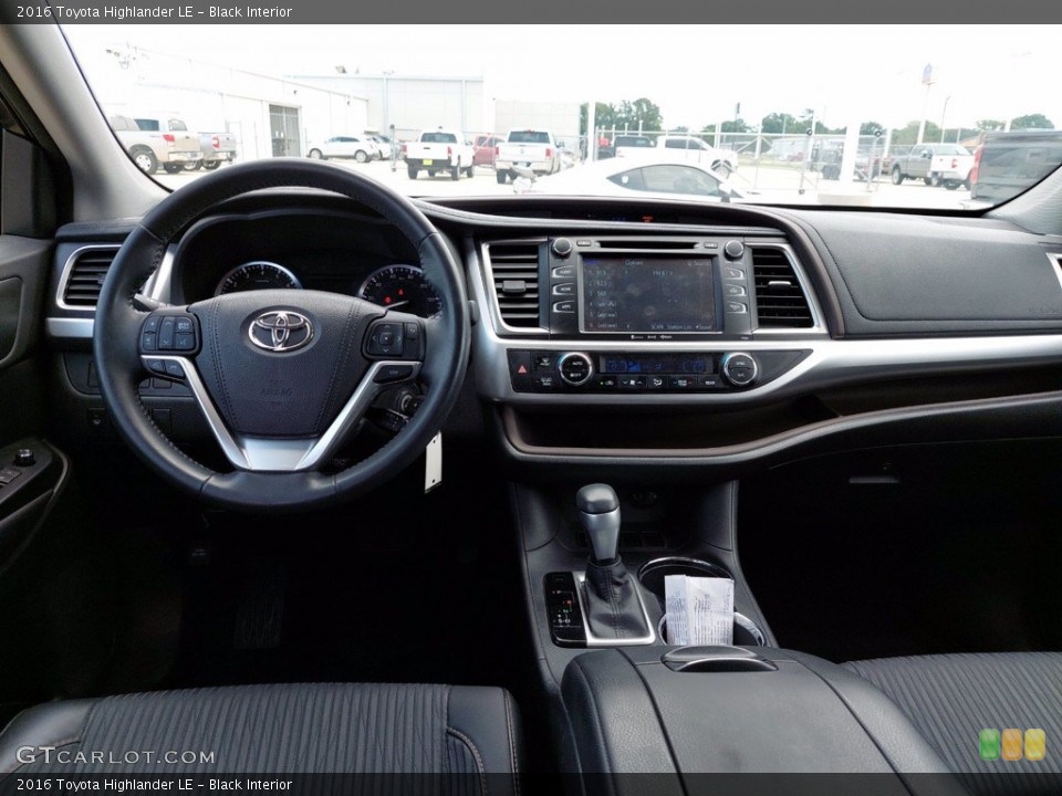 Black Interior Dashboard for the 2016 Toyota Highlander LE #142104143