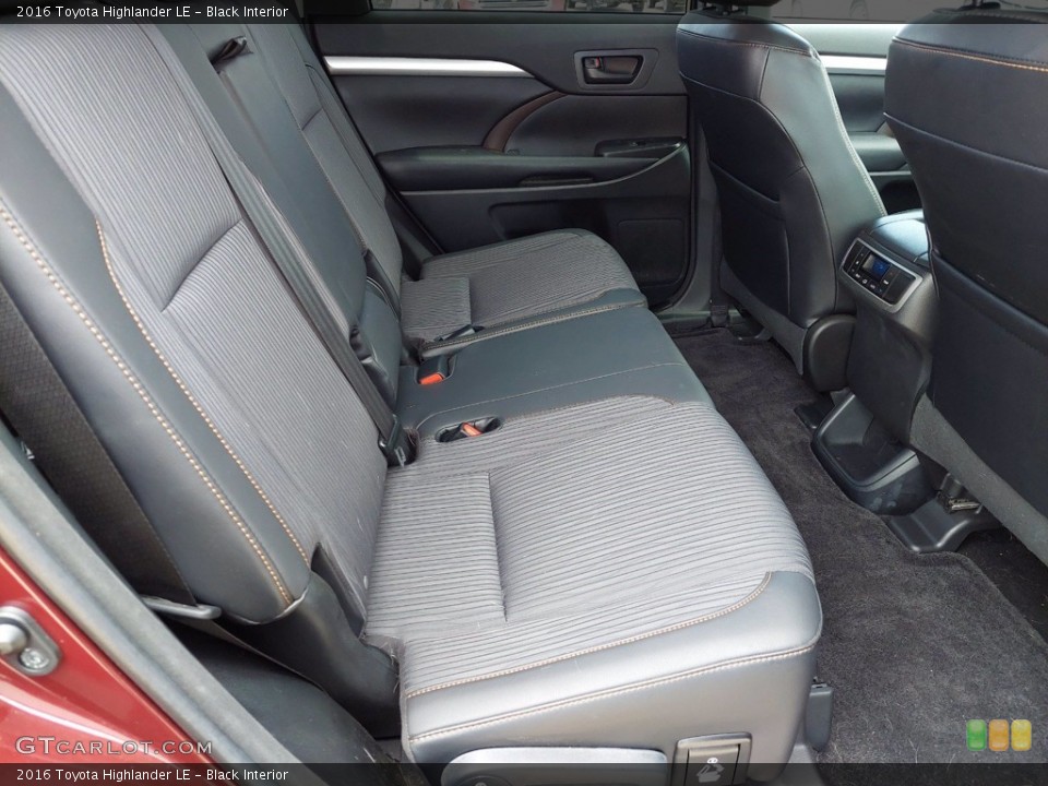 Black Interior Rear Seat for the 2016 Toyota Highlander LE #142104155