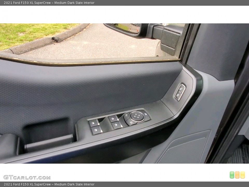 Medium Dark Slate Interior Controls for the 2021 Ford F150 XL SuperCrew #142106155