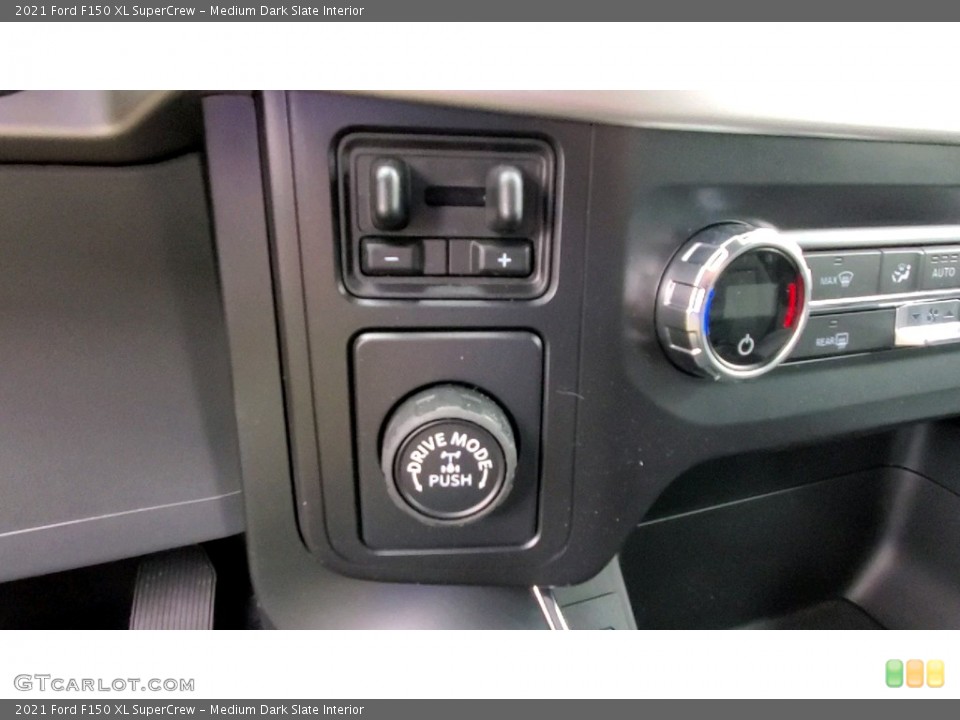 Medium Dark Slate Interior Controls for the 2021 Ford F150 XL SuperCrew #142106222