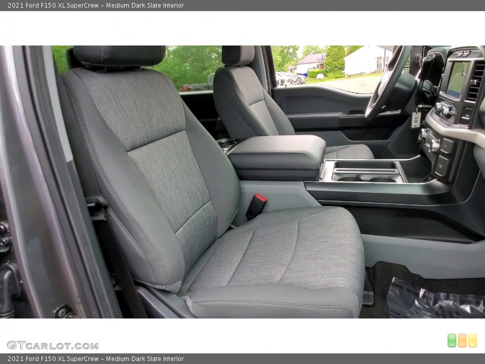 Medium Dark Slate Interior Photo for the 2021 Ford F150 XL SuperCrew #142106312