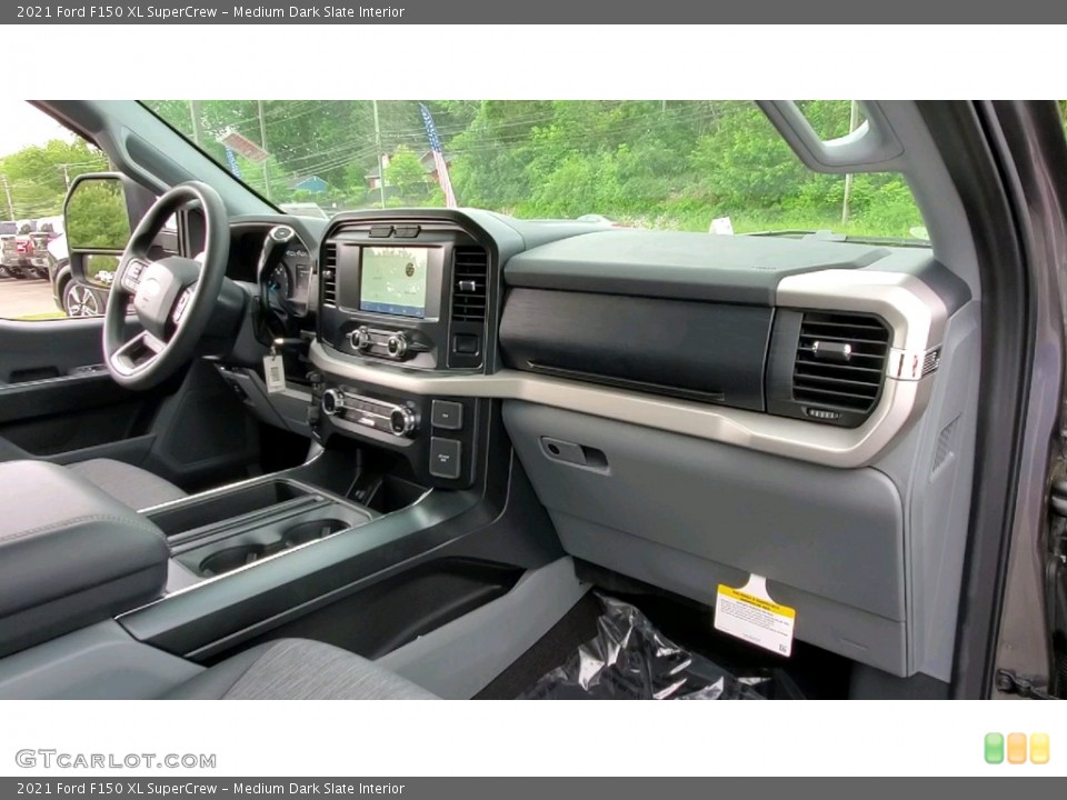 Medium Dark Slate Interior Dashboard for the 2021 Ford F150 XL SuperCrew #142106321