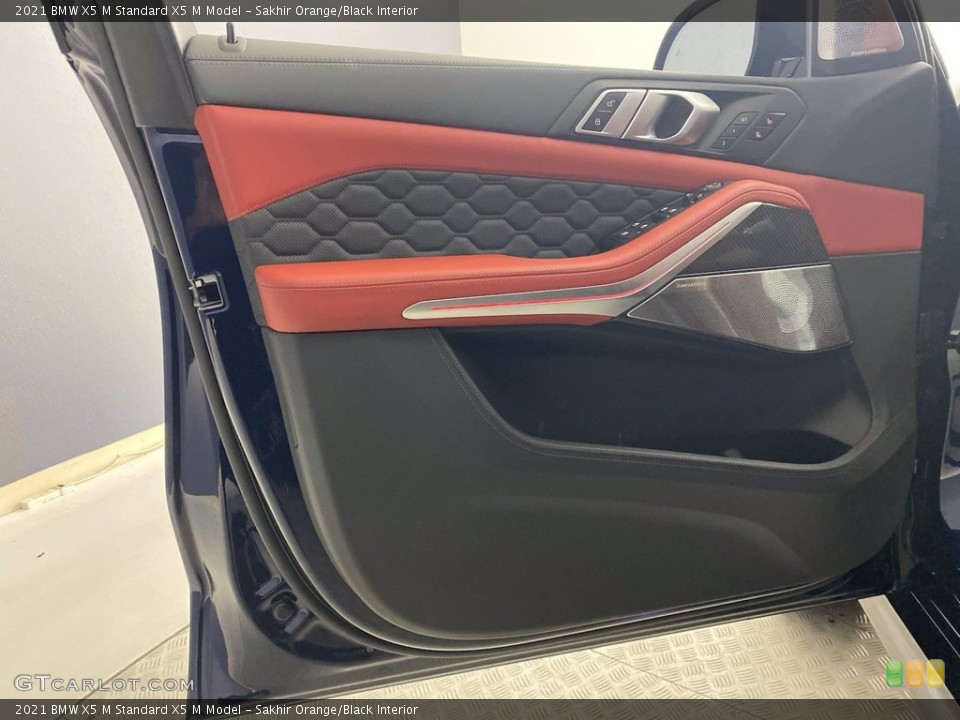 Sakhir Orange/Black Interior Door Panel for the 2021 BMW X5 M  #142108591