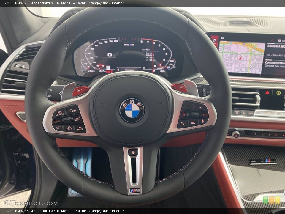 Sakhir Orange/Black Interior Steering Wheel for the 2021 BMW X5 M  #142108690