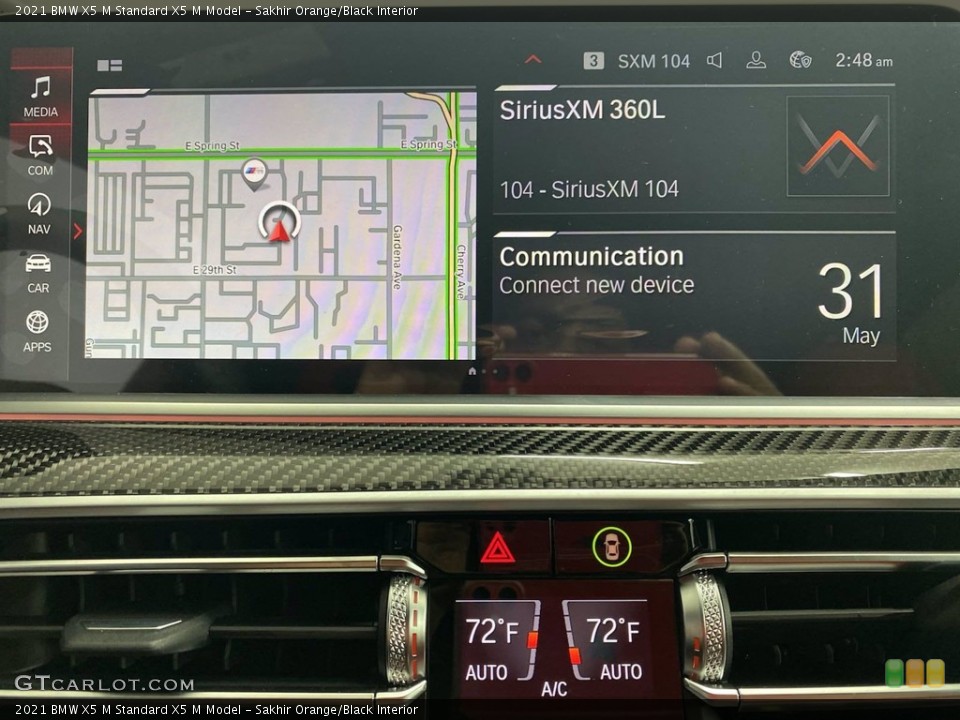 Sakhir Orange/Black Interior Controls for the 2021 BMW X5 M  #142108789