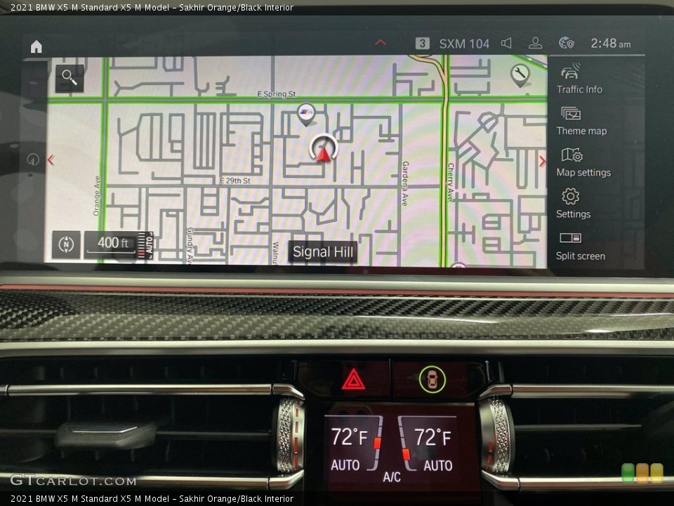 Sakhir Orange/Black Interior Navigation for the 2021 BMW X5 M  #142108807