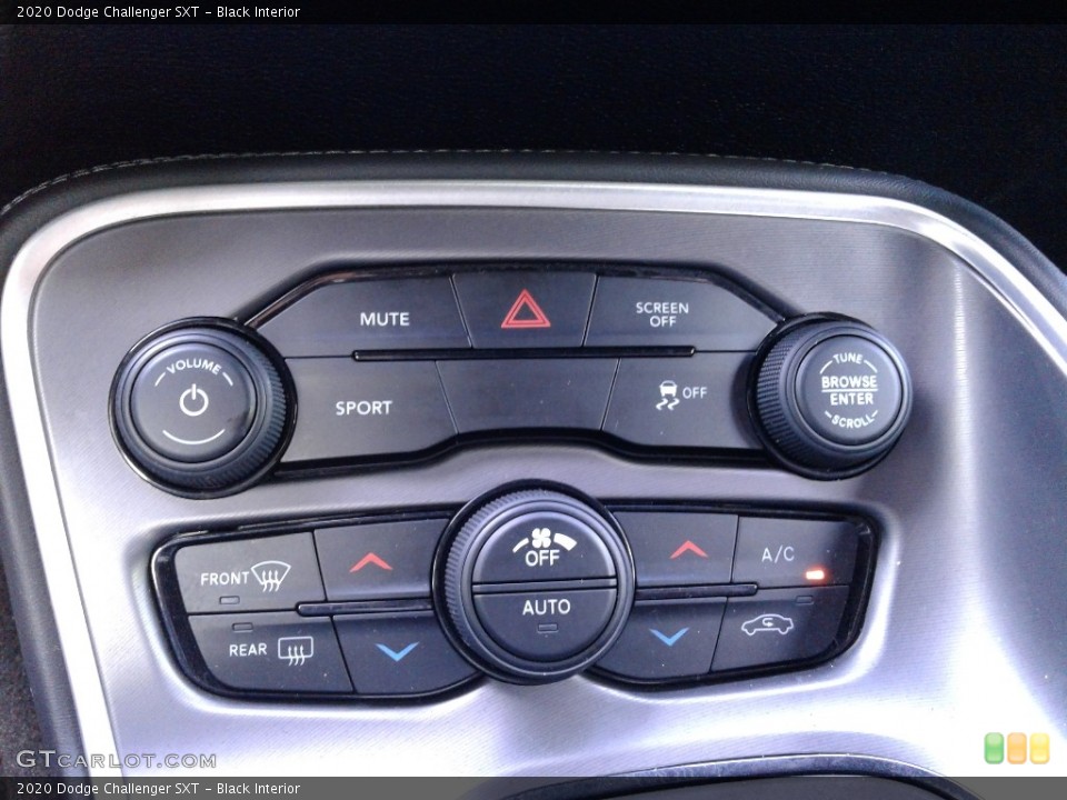 Black Interior Controls for the 2020 Dodge Challenger SXT #142108920